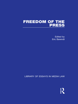 cover image of Freedom of the Press